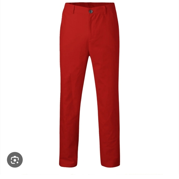 Mens Hugo Boss Bold Red Chinos - Size 32R Like New - Picture 8 of 8